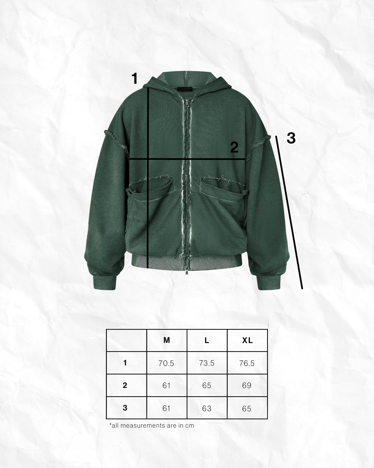 FOLDING ZIP UP - GREEN SLATE