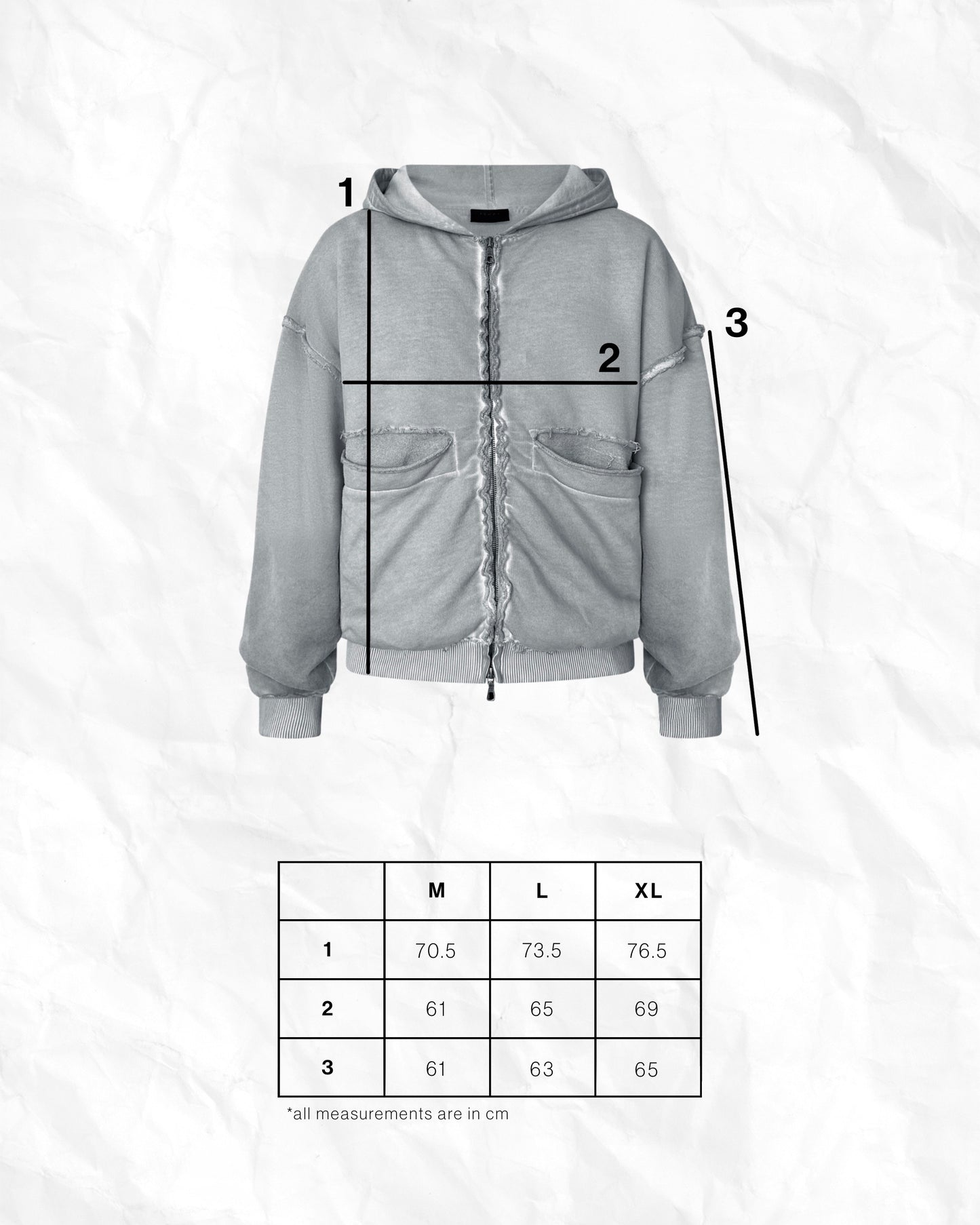 FOLDING ZIP UP - ASH