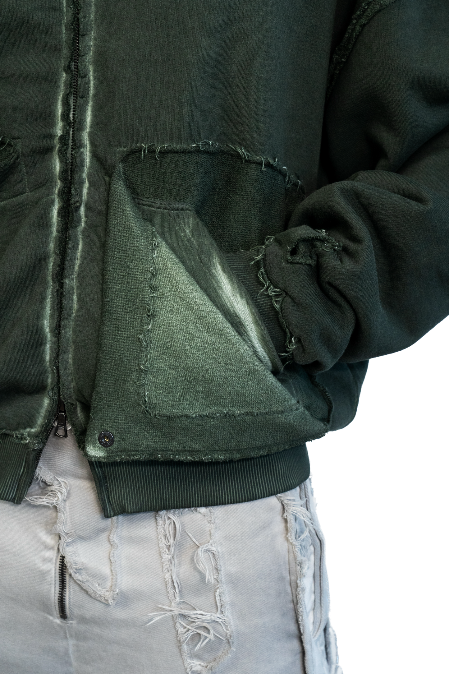 FOLDING ZIP UP - GREEN SLATE