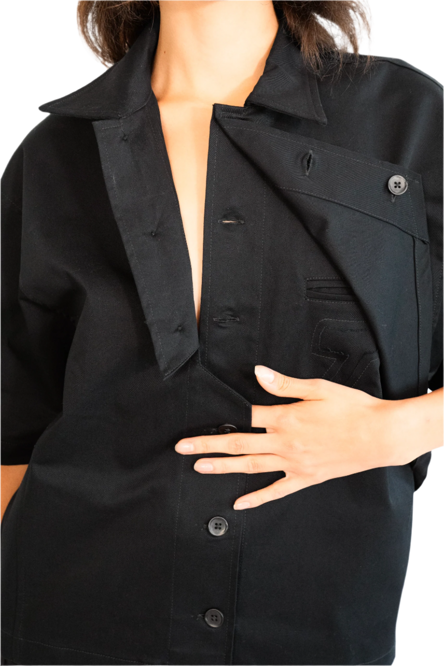 FOLDING SHIRT - BLACK
