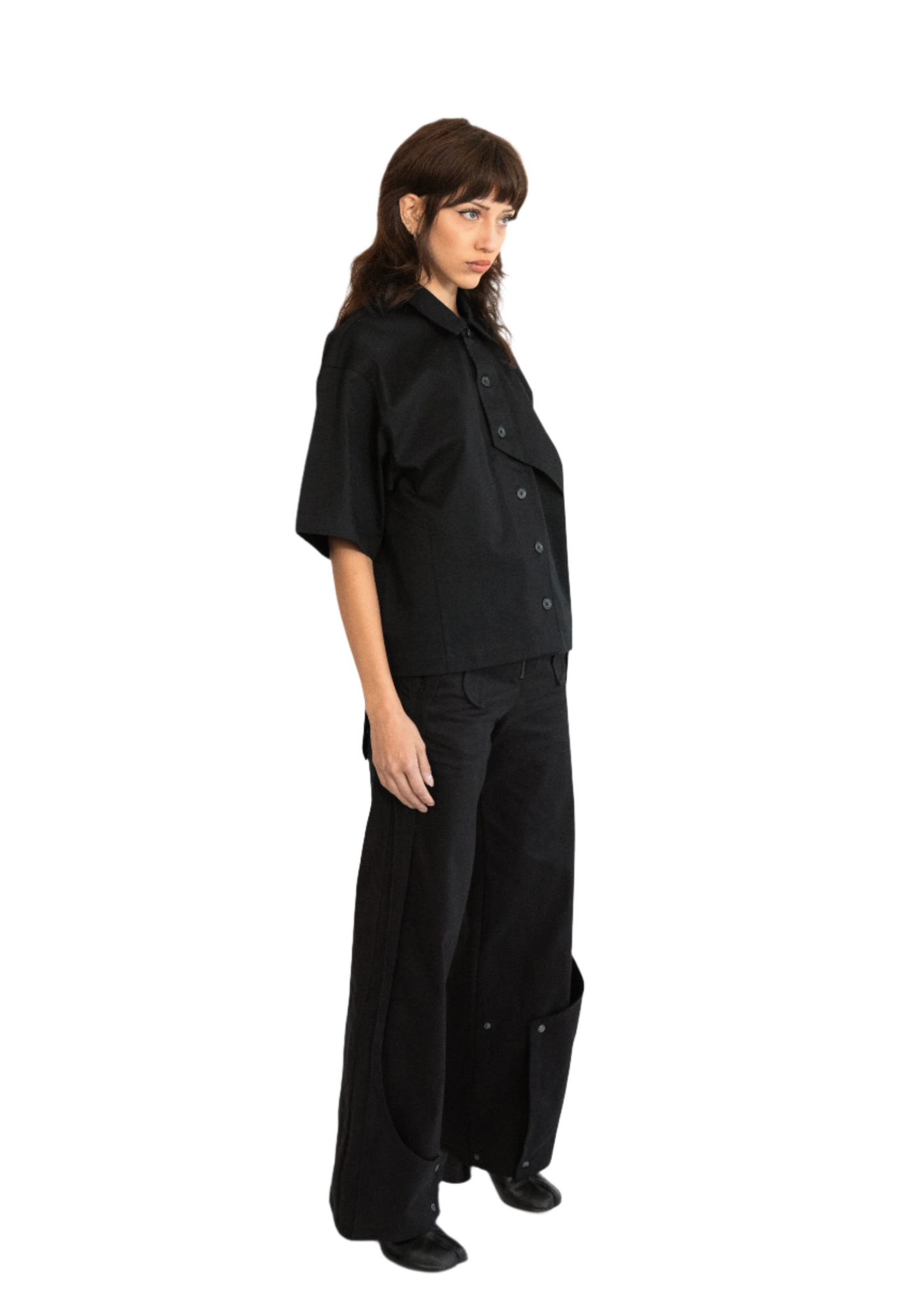 FOLDING SHIRT - BLACK