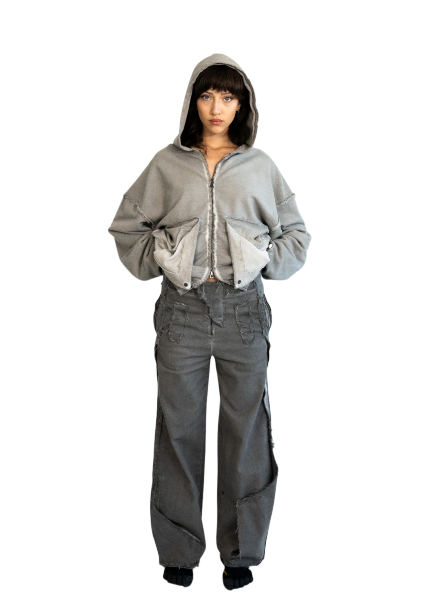 FOLDING ZIP UP - ASH