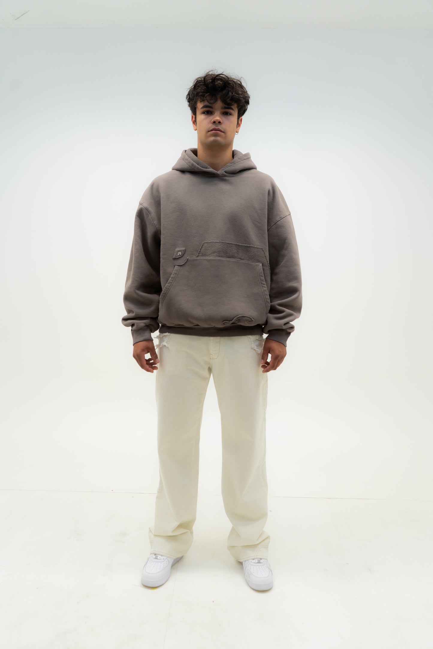 French Pocket Hoodie - Iron