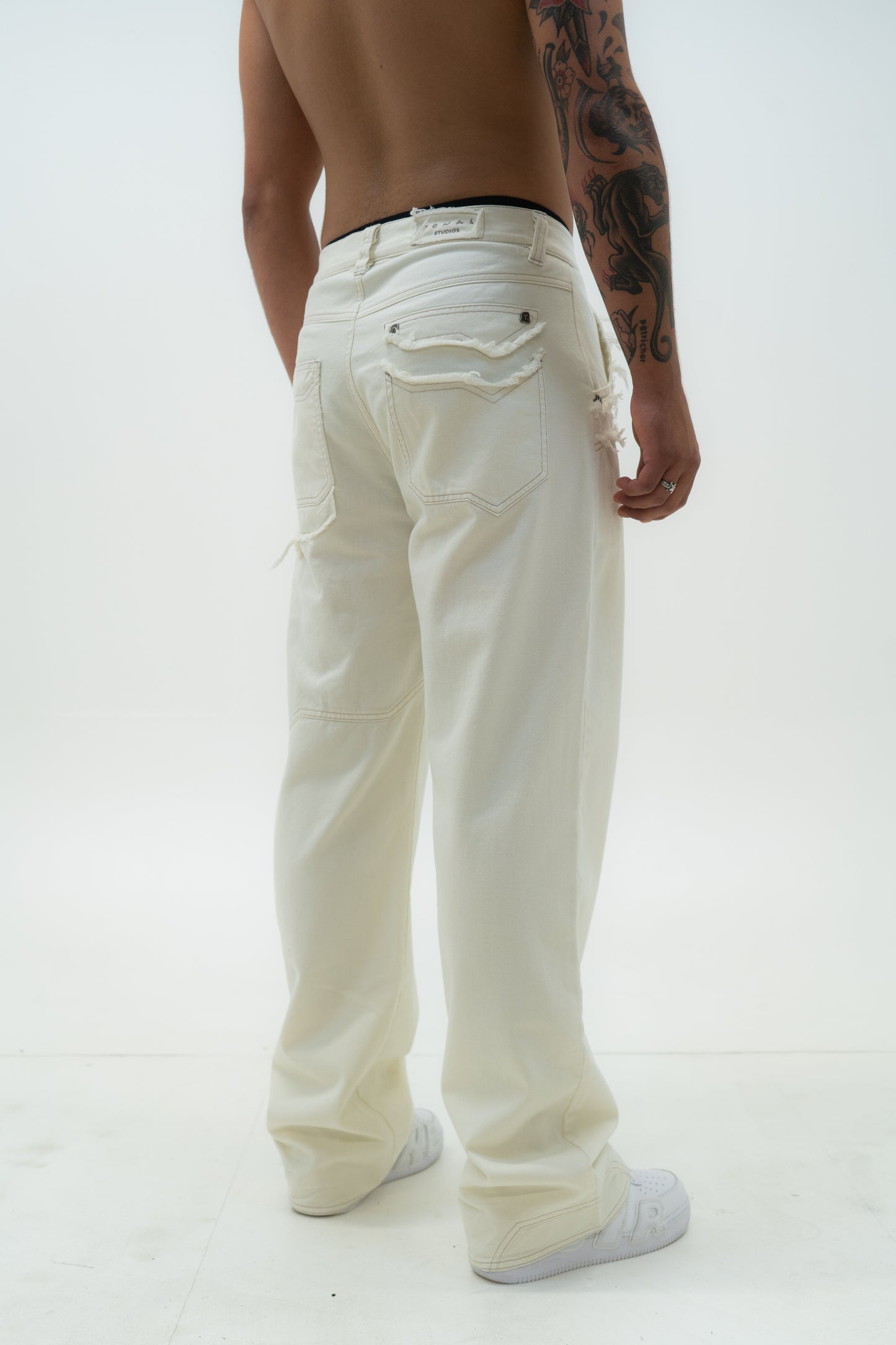 Frayed Denim - Cream
