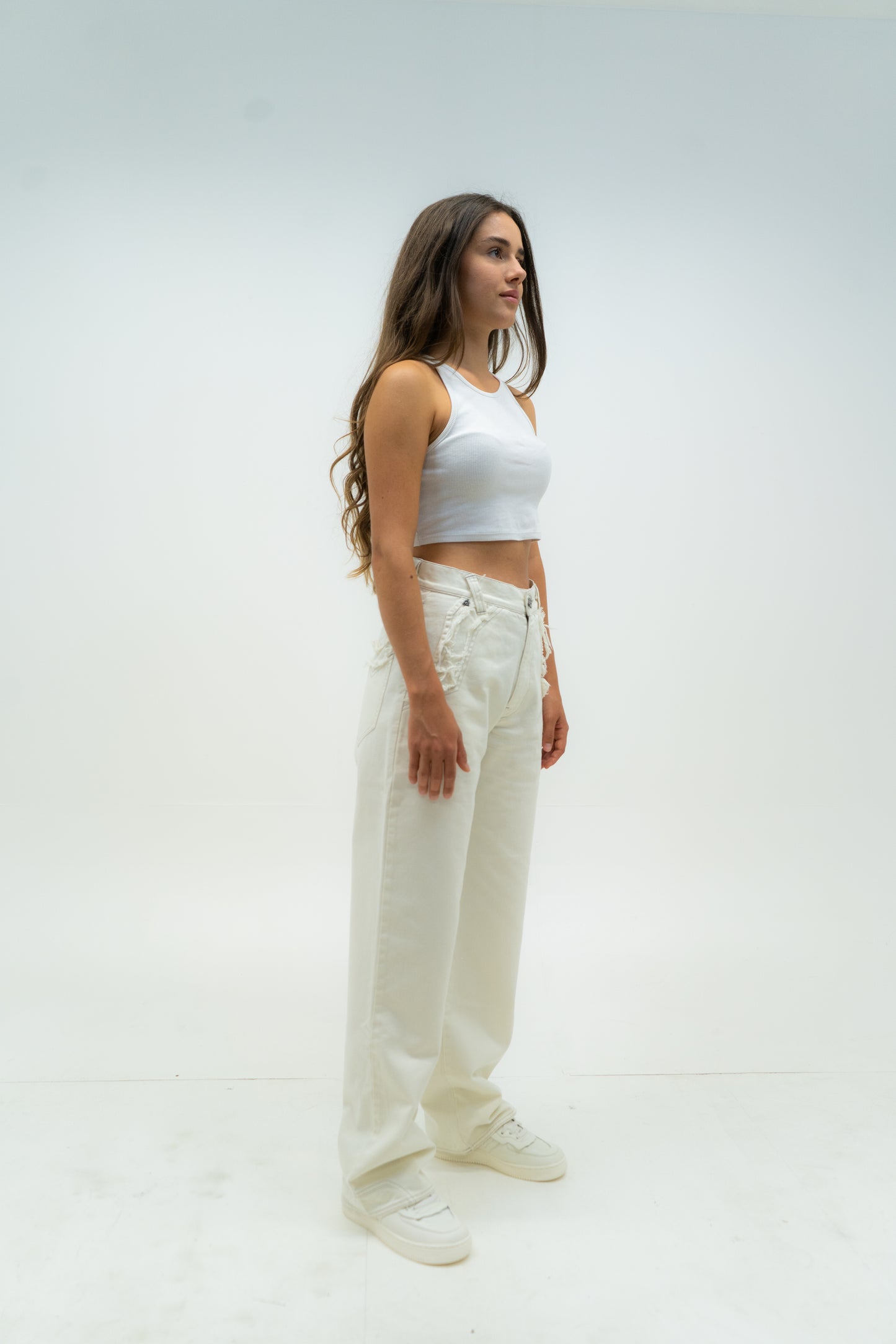Frayed Denim - Cream
