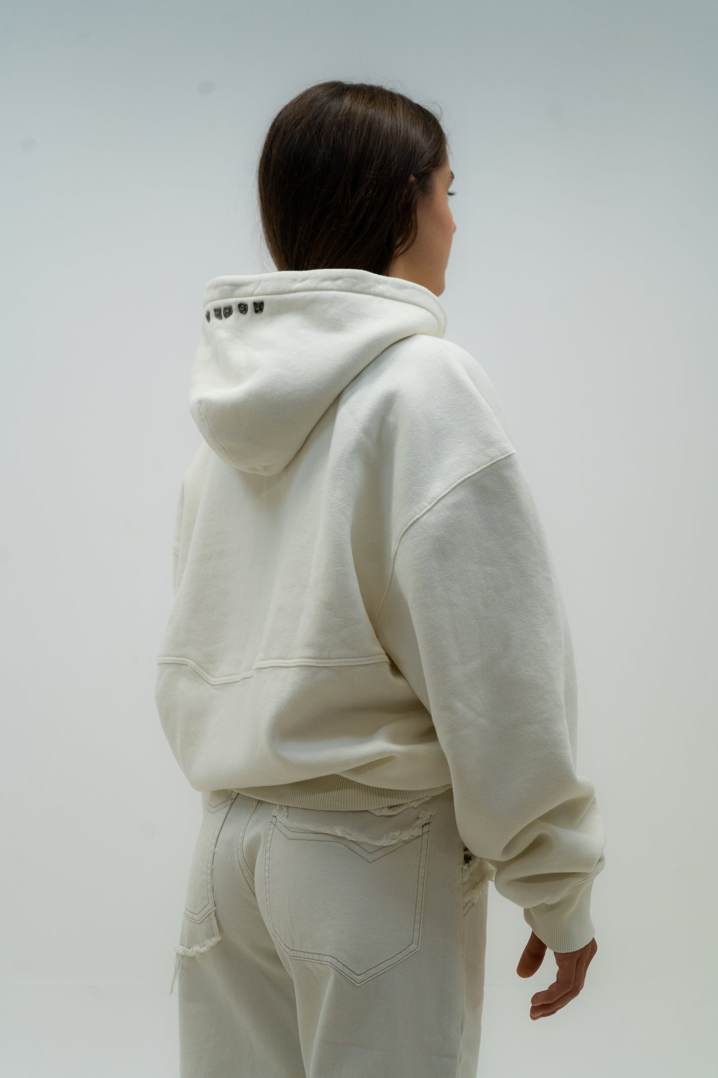 French Pocket Hoodie - Cream