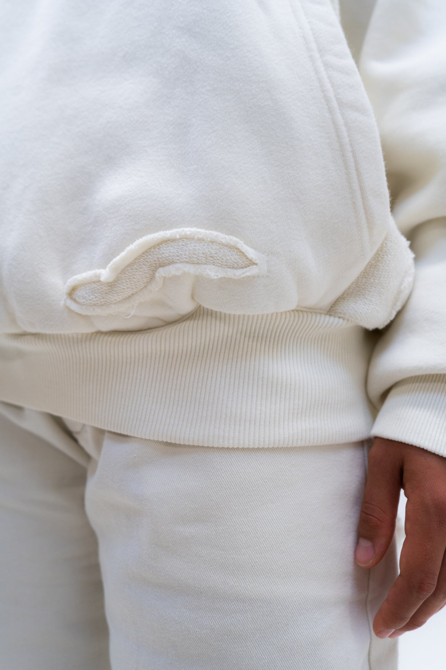 French Pocket Hoodie - Cream