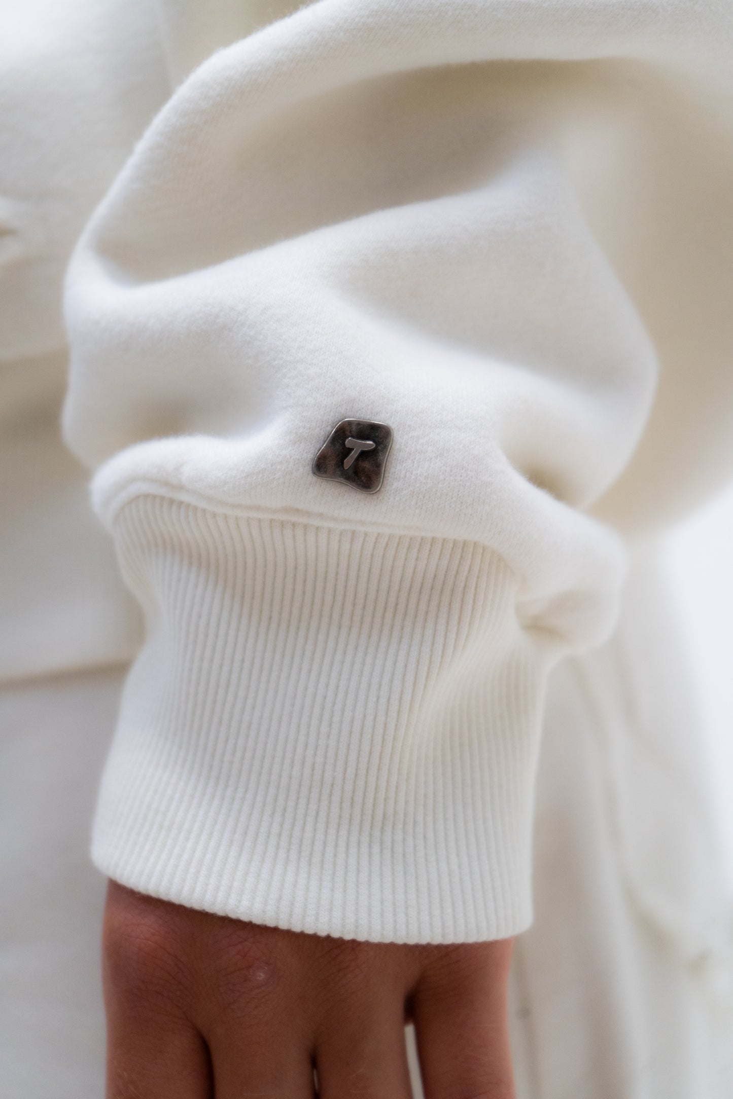 French Pocket Hoodie - Cream