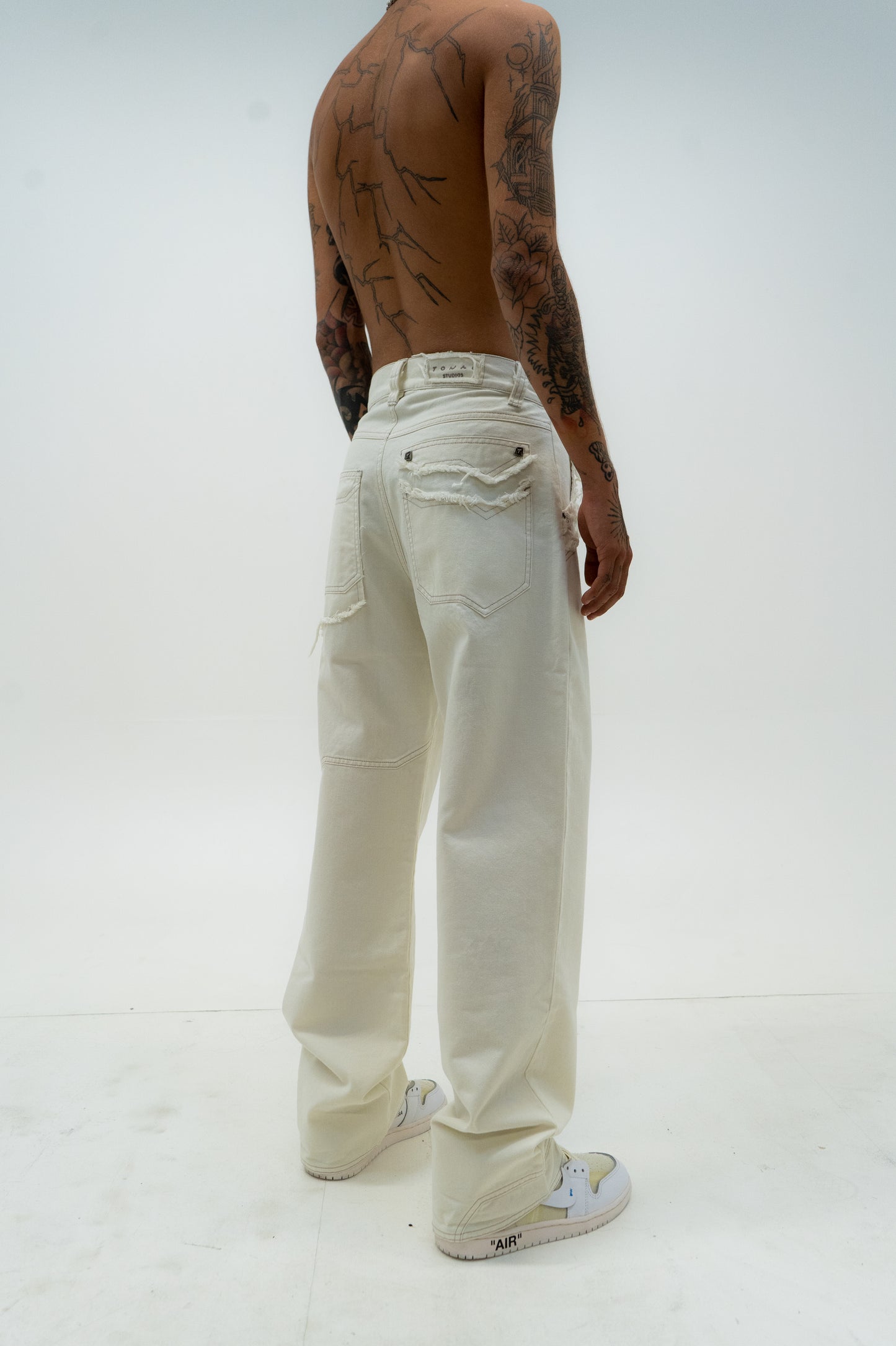 Frayed Denim - Cream