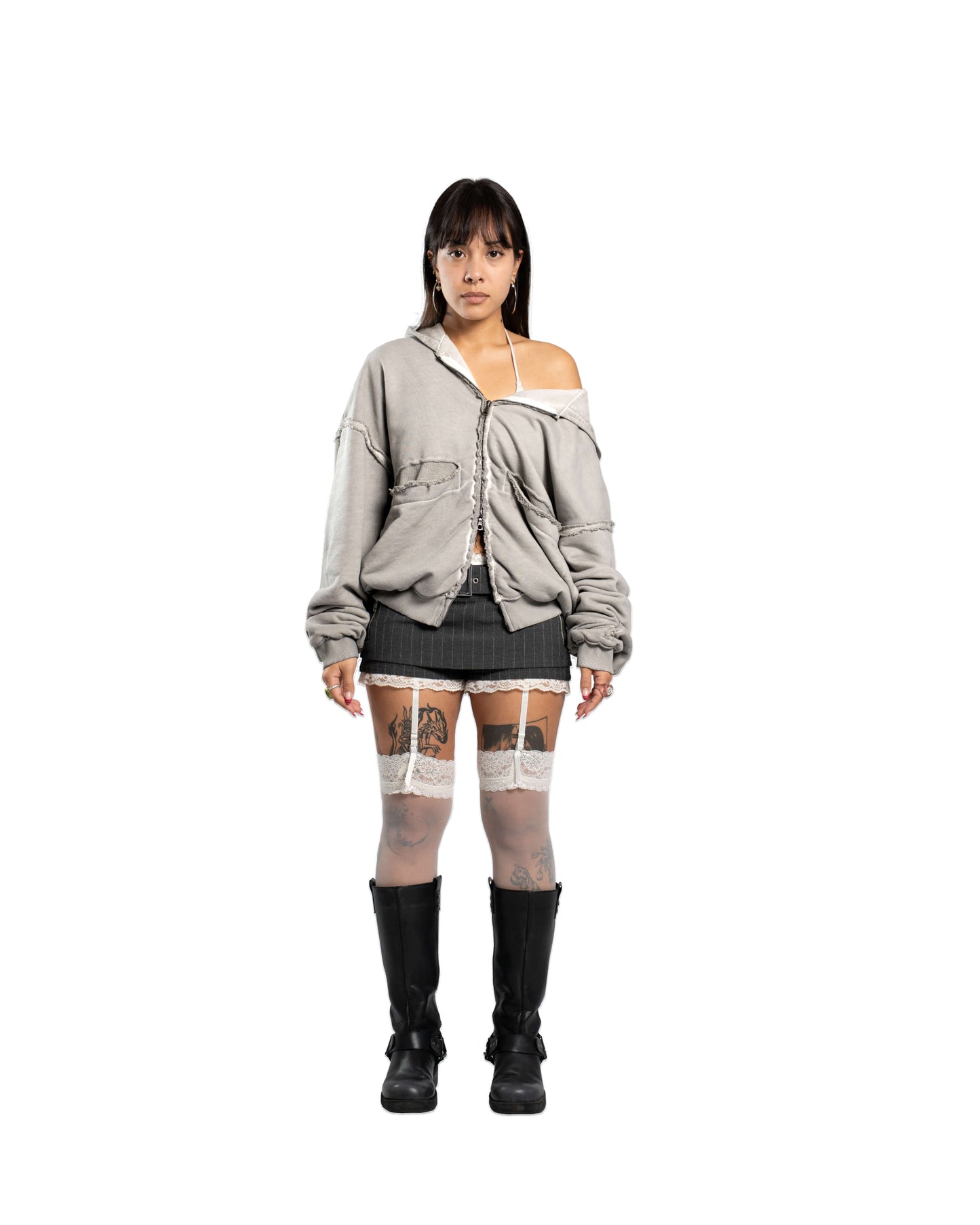FOLDING ZIP UP - ASH