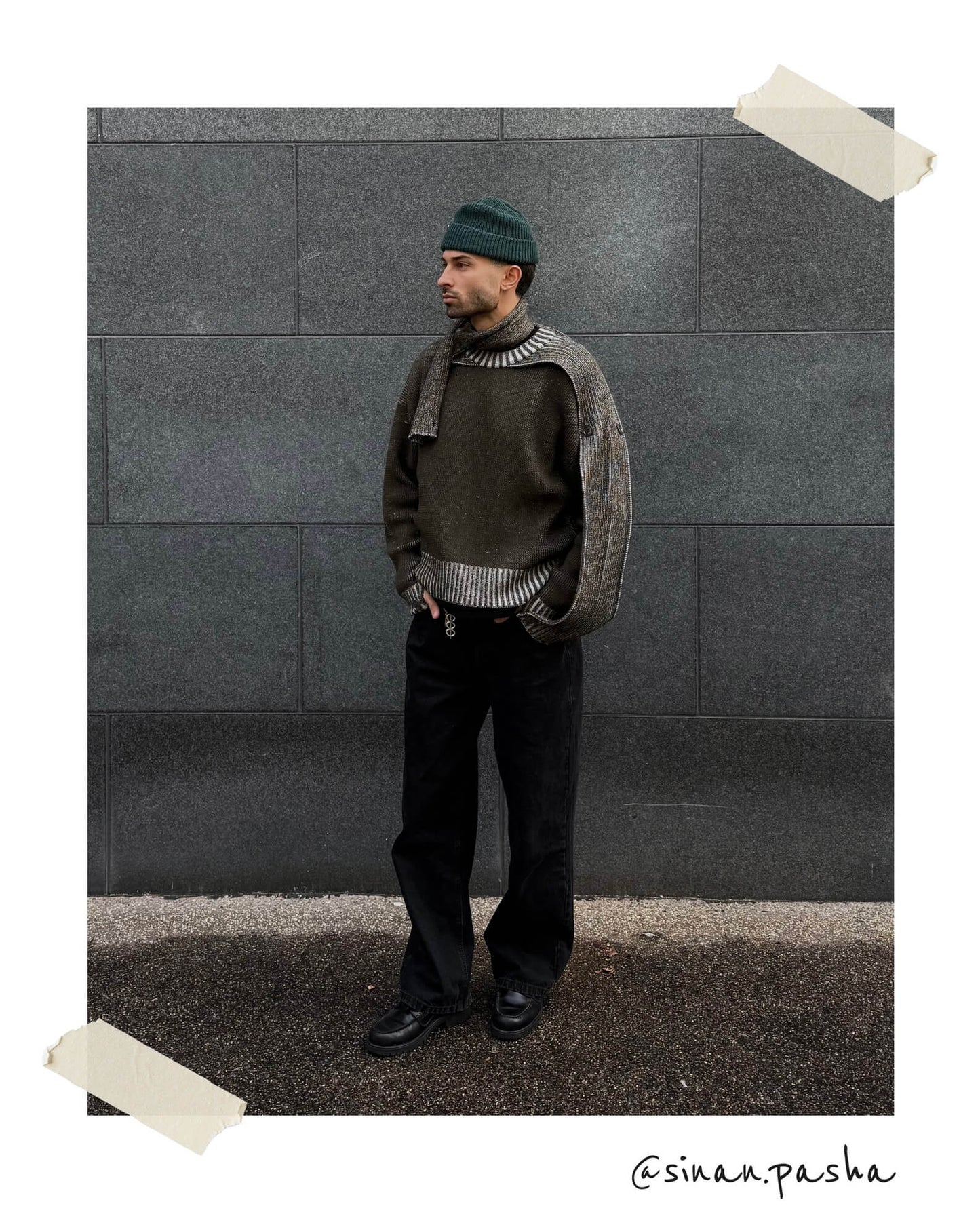 SCARF KNIT - OLIVE