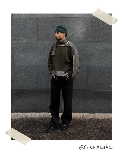 SCARF KNIT - OLIVE