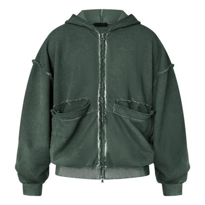 FOLDING ZIP UP - GREEN SLATE