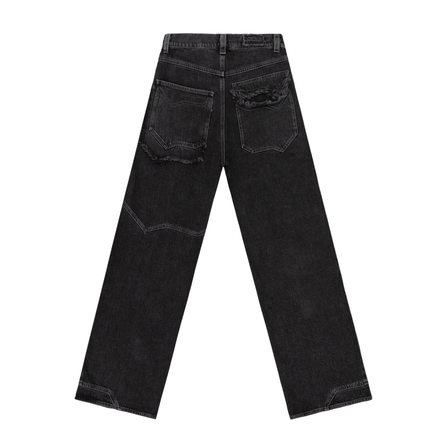 FRAYED DENIM - BLACK