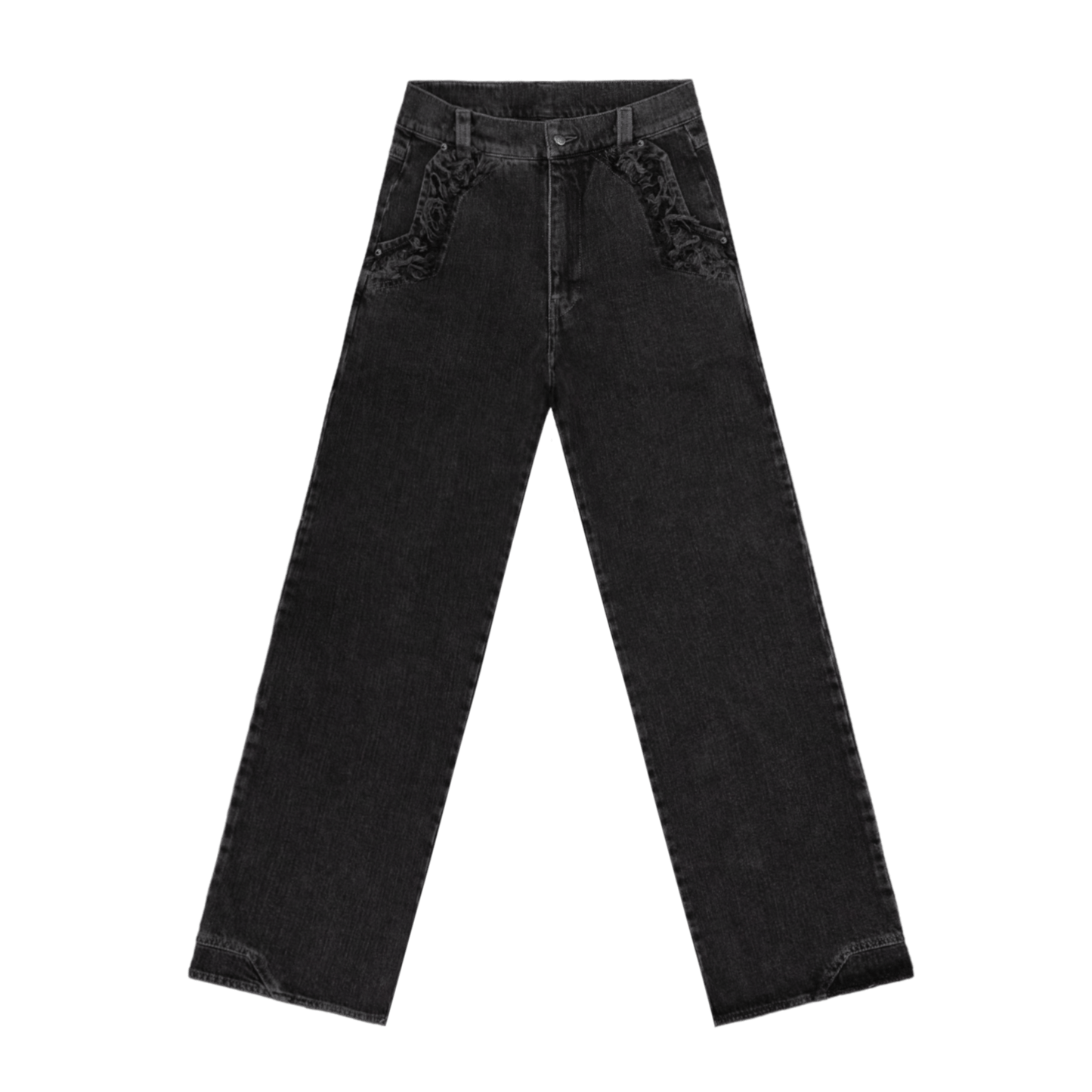 FRAYED DENIM - BLACK