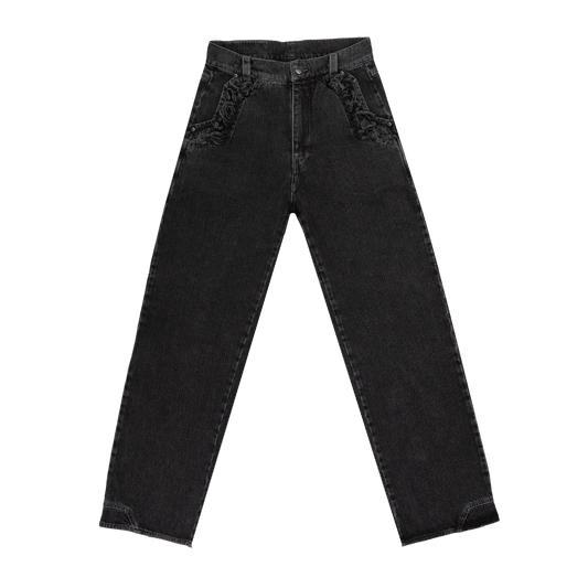 FRAYED DENIM - BLACK (Pre-Sale)