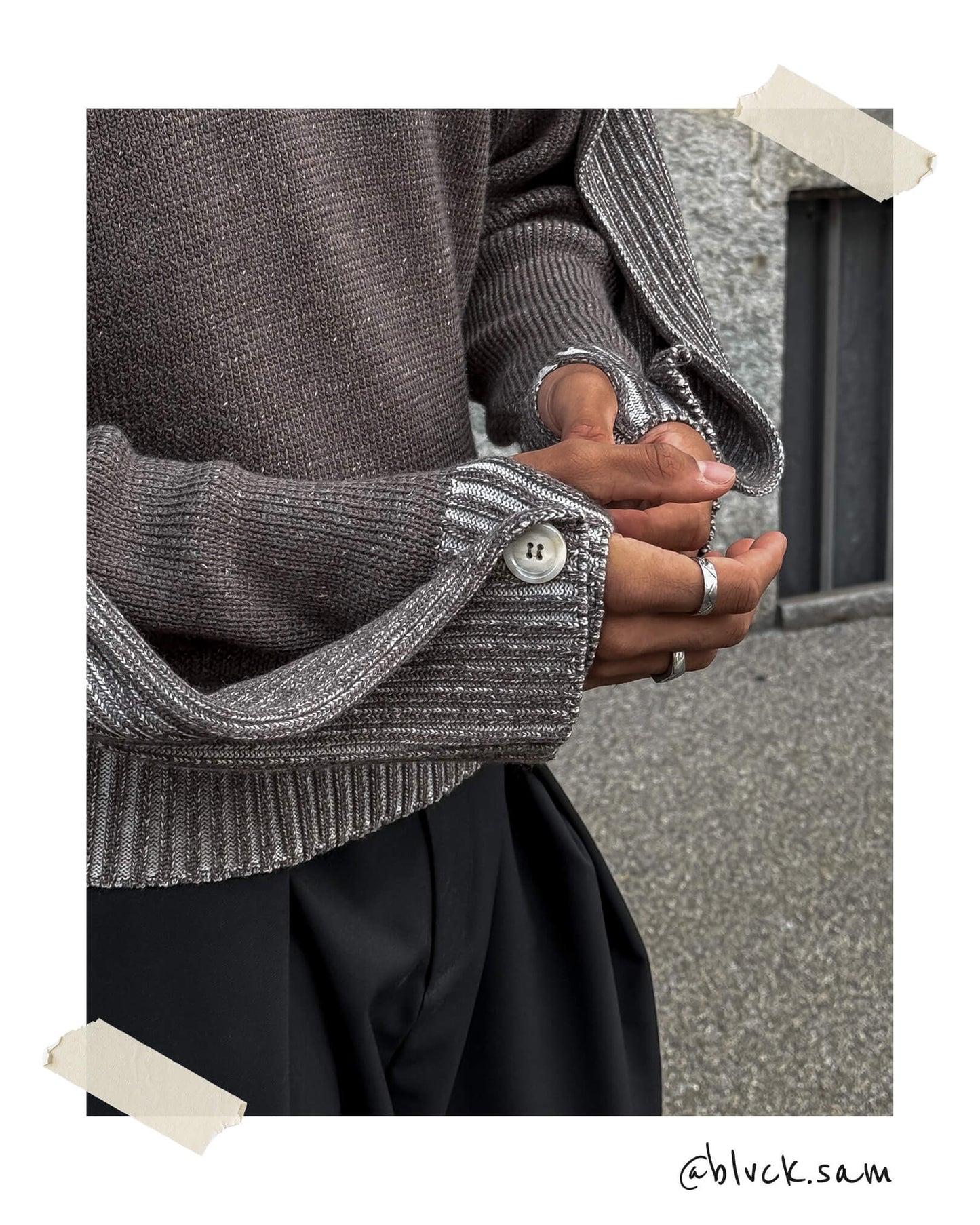SCARF KNIT - BROWN