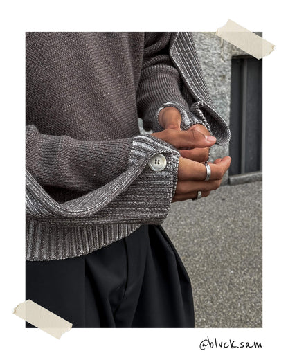 SCARF KNIT - BROWN