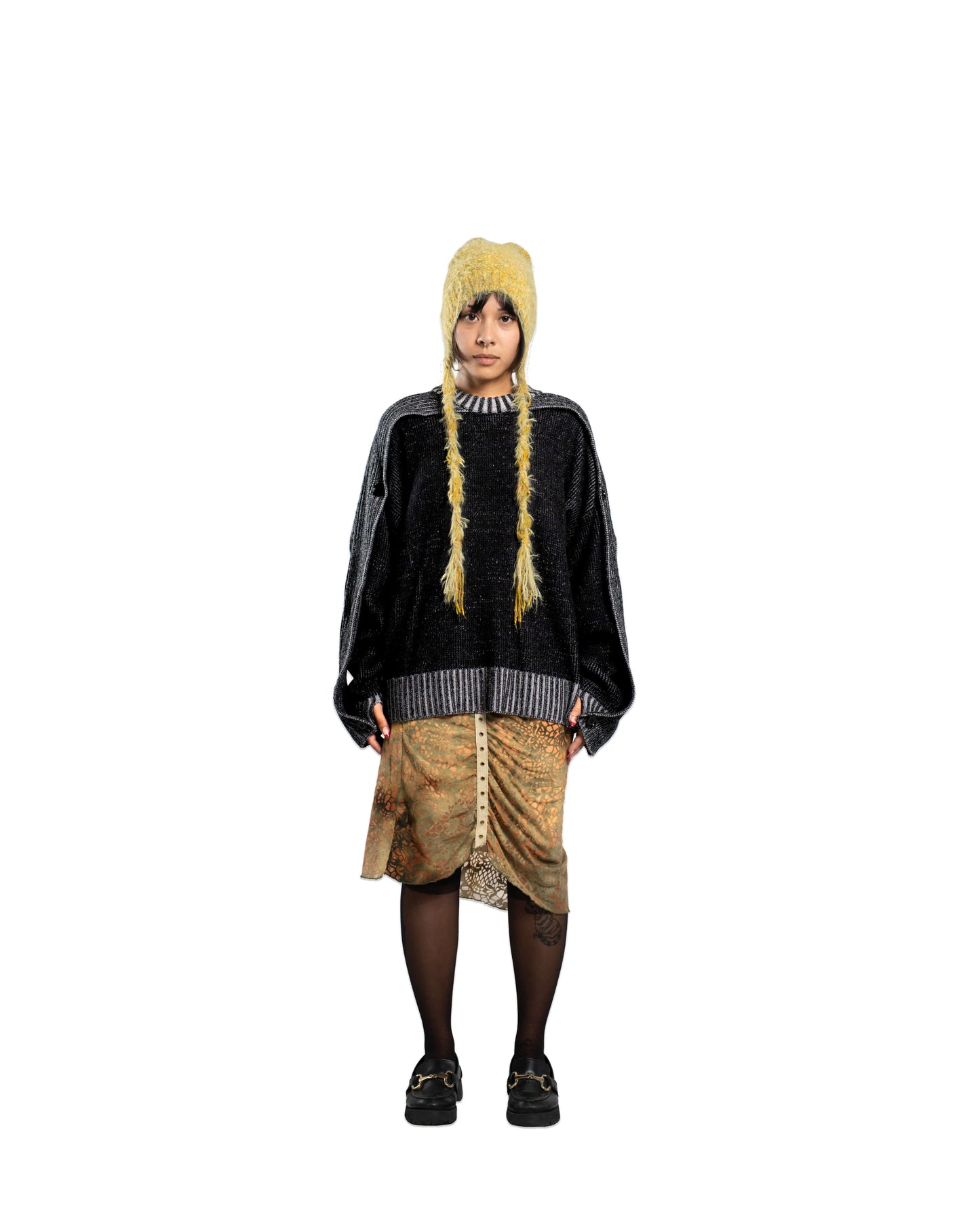 SCARF KNIT - BLACK