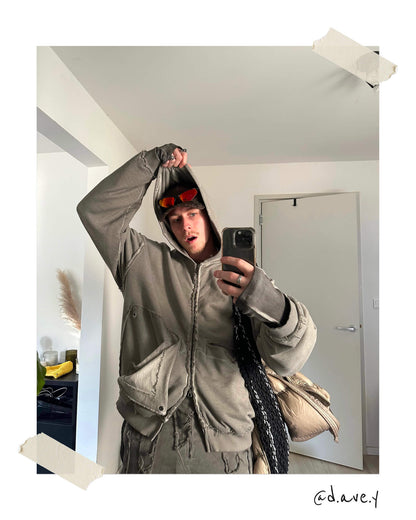 FOLDING ZIP UP - ASH