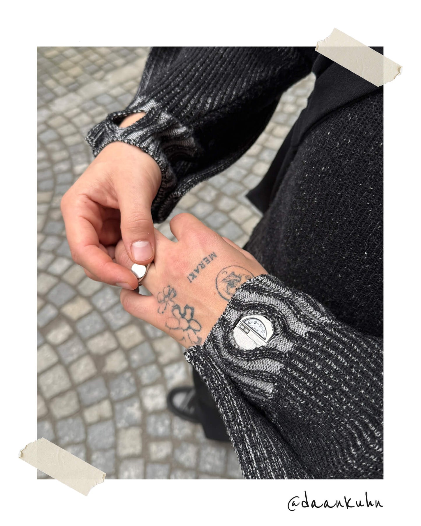 SCARF KNIT - BLACK