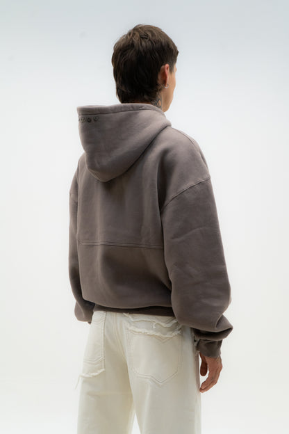 FRENCH POCKET HOODIE - IRON