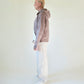 Contrast Pocket Zip Up Hoodie - Dusty Brown